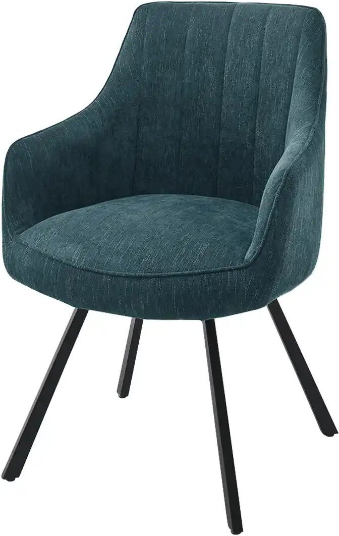 uno Armlehnstuhl drehbar Loro ¦ blau ¦ Maße (cm): B: 60 H: 87 T: 61.0 Stühle > Esszimmerstühle > Esszimmerstühle mit Arm...