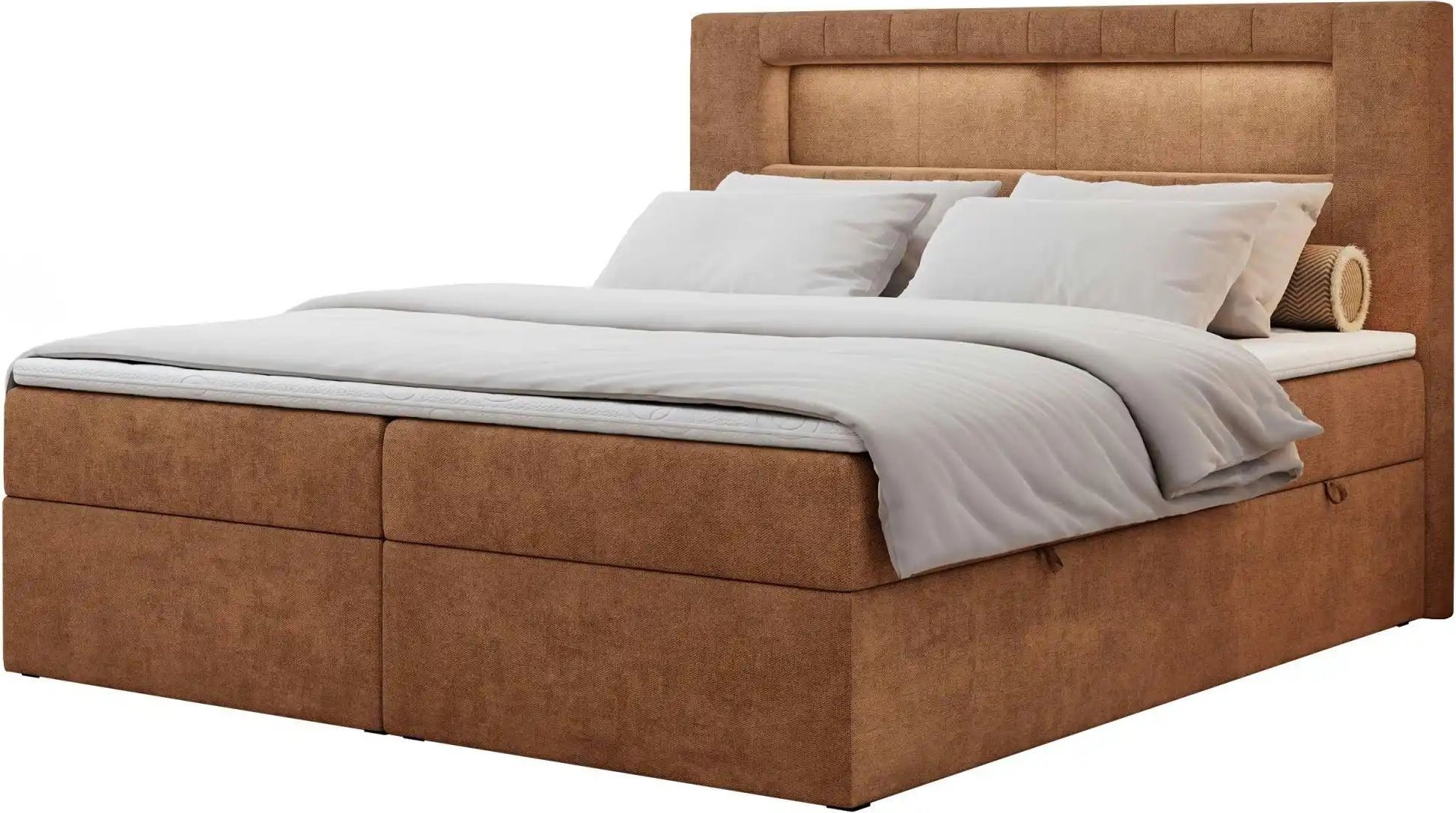 Boxbett mit Bettkasten Gold 5 ¦ orange ¦ Maße (cm): B: 200 H: 103 Betten > Komfortbetten - Höffner