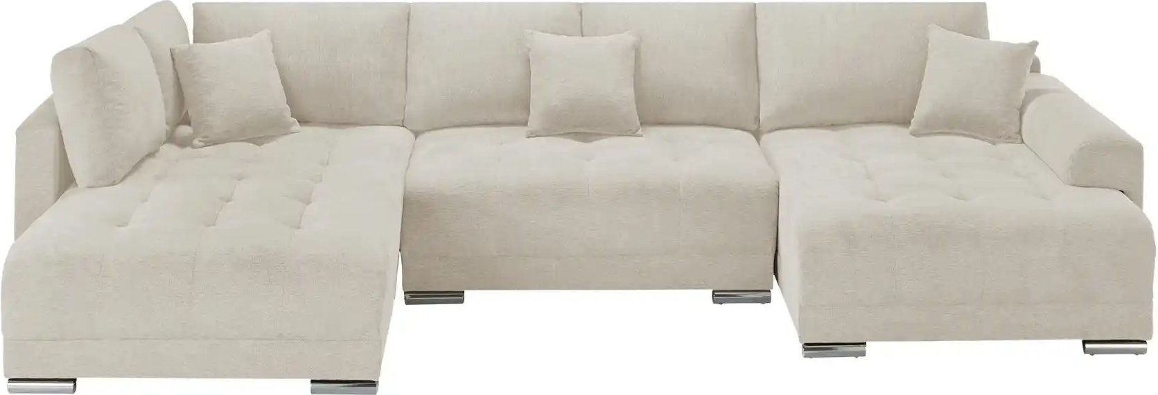 Wohnlandschaft mit Schlaffunktion Lemie ¦ beige ¦ Maße (cm): B: 356 H: 85 T: 218.0 Polstermöbel > Sofas > Schlafsofas - ...