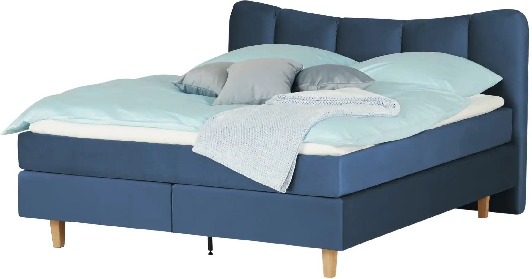 Thumbnail - Boxspringbett Dalur ¦ blau ¦ Maße (cm): B: 200 H: 110 Betten > Boxspringbetten - Höffner