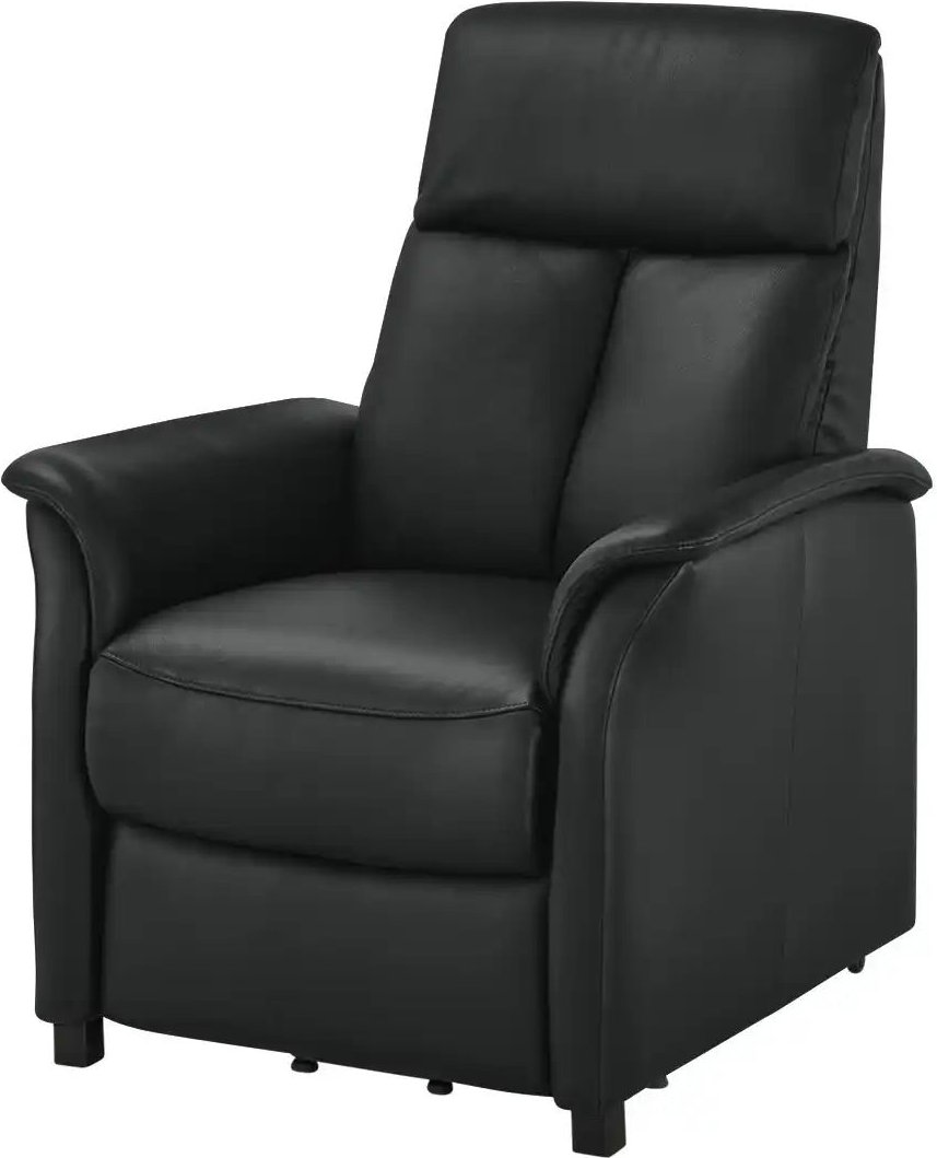 Nils Olsen Fernsehsessel L Leder / Kunstleder Agda ¦ schwarz Polstermöbel > Sessel > Fernsehsessel - Höffner