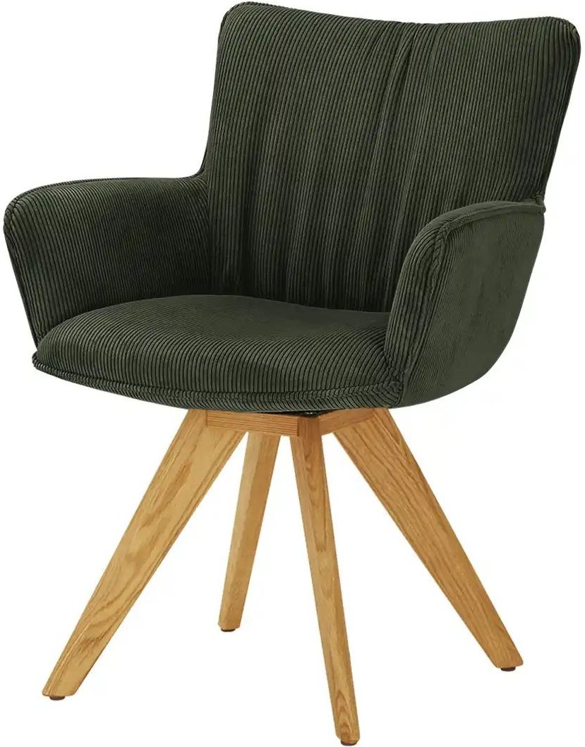 Wohnwert Armlehnstuhl Stella ¦ grün ¦ Maße (cm): B: 61 H: 87 T: 62.0 Stühle > Esszimmerstühle > Esszimmerstühle mit Arm...