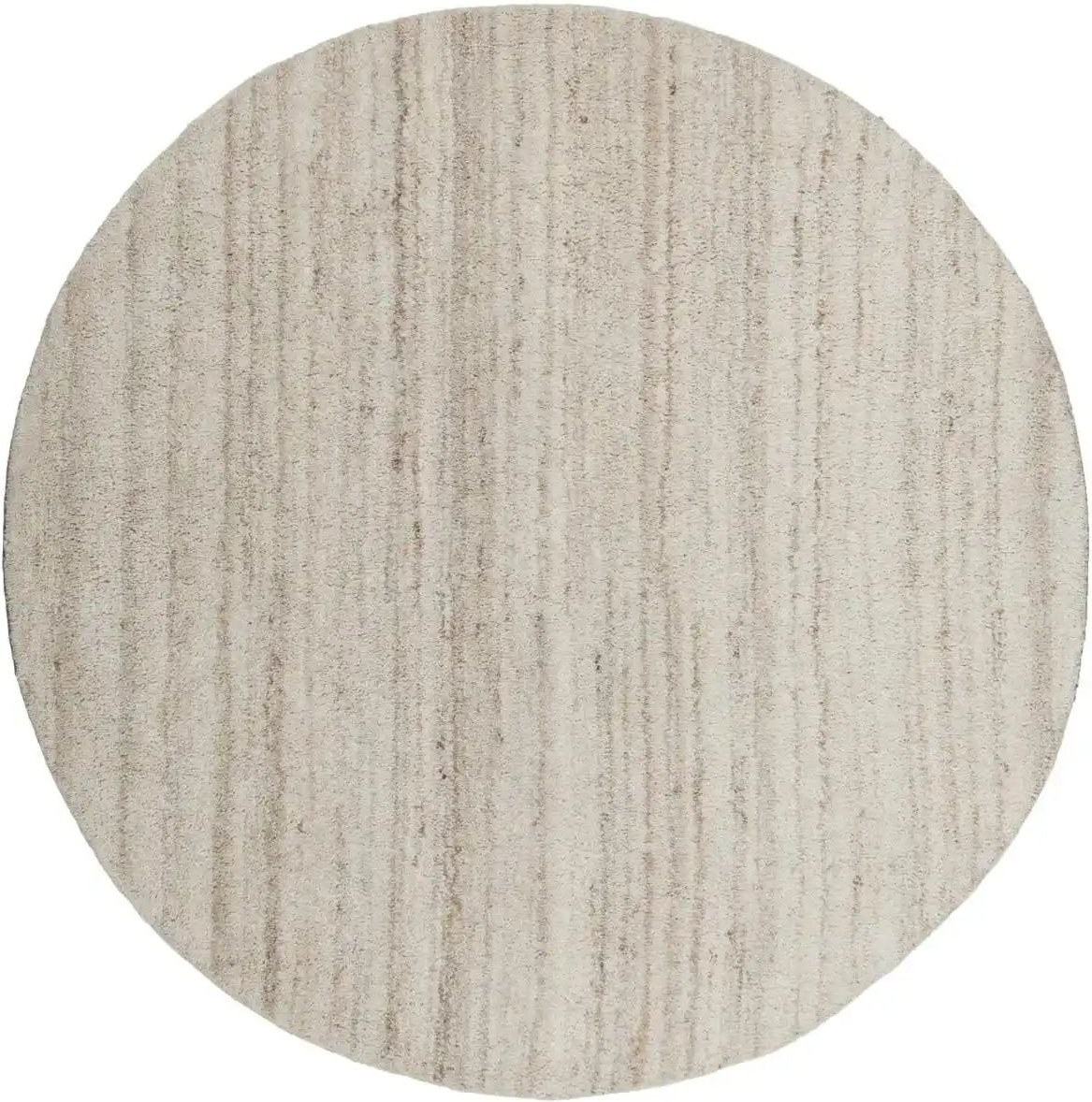 THEKO Wollteppich Royal Berber ¦ beige ¦ Wolle ¦ Maße (cm): B: 150 H: 1,8 Teppiche > Mehr Teppiche > Runde Teppiche - H...