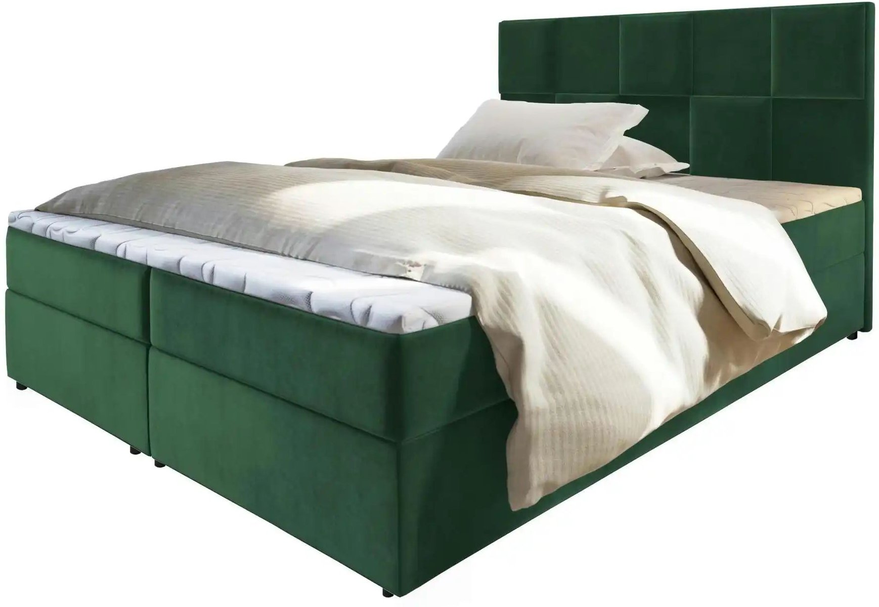 MASSENO Boxbett mit Bettkasten Prata ¦ grün ¦ Maße (cm): B: 140 H: 98 Betten > Polsterbetten - Höffner