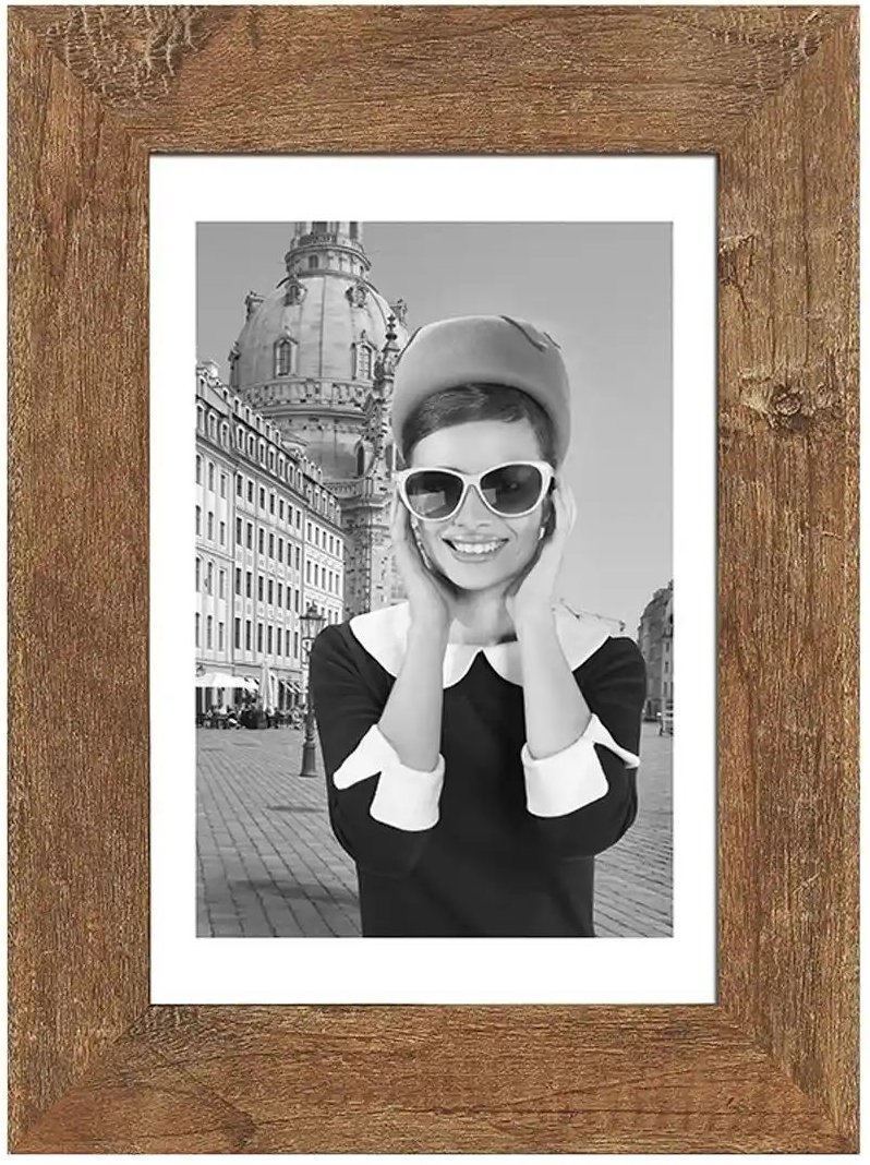 Bilderrahmen 21x30 cm Hollywood ¦ braun ¦ Massivholz ¦ Maße (cm): B: 26 H: 35 T: 1.5 Accessoires > Bilderrahmen - Höffn...