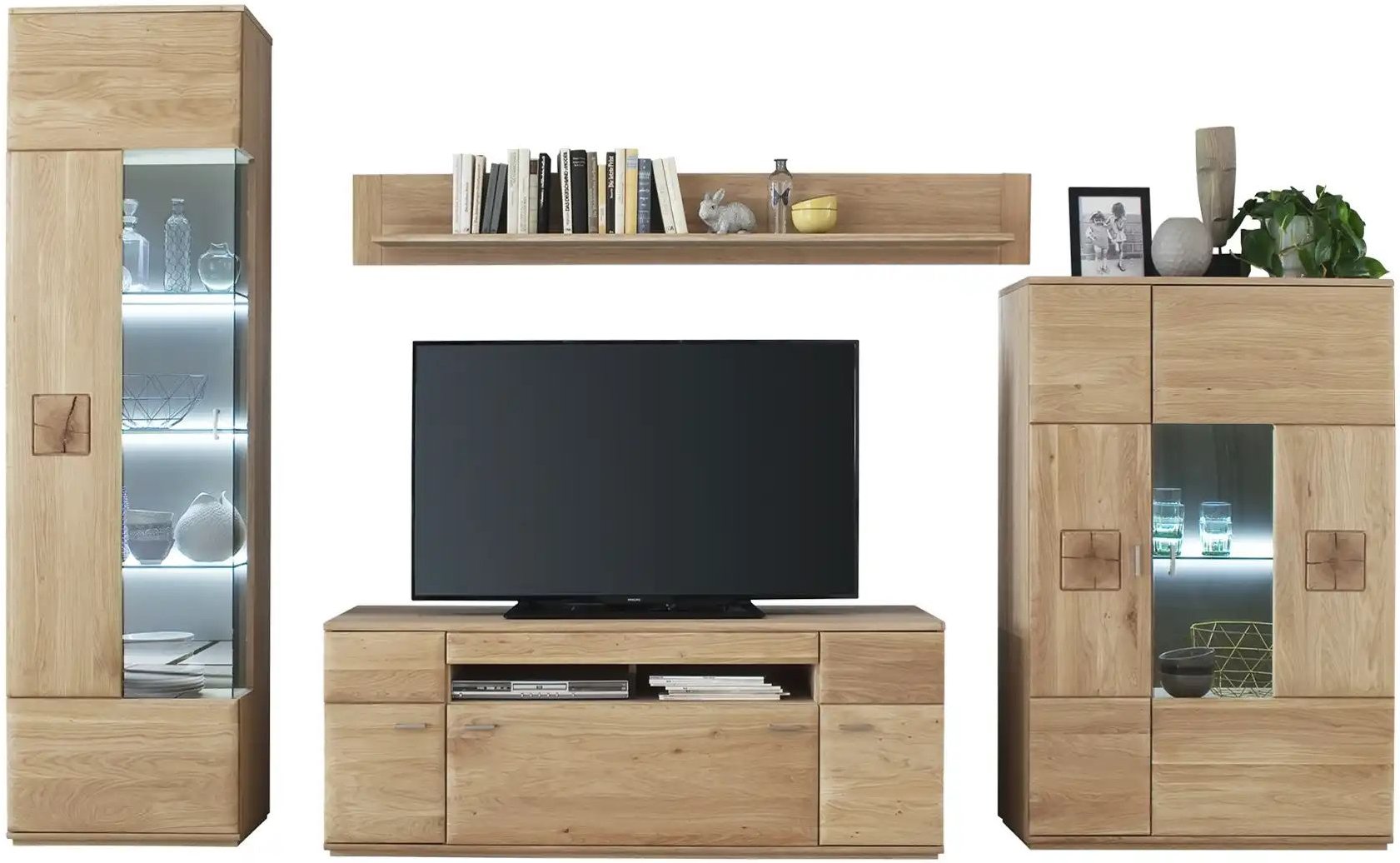 Thumbnail - Woodford Wohnwand Loggia ¦ holzfarben ¦ Maße (cm): B: 300 H: 208 T: 50.0 Kommoden & Sideboards > Wohnwände - Höffner