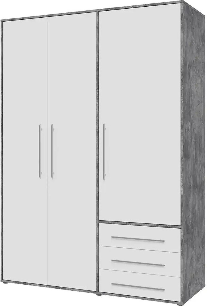 Thumbnail - Kleiderschrank Morley ¦ grau ¦ Maße (cm): B: 144,4 H: 200 T: 53.0 Schränke > Kleiderschränke > Drehtürenschränke - Höff...