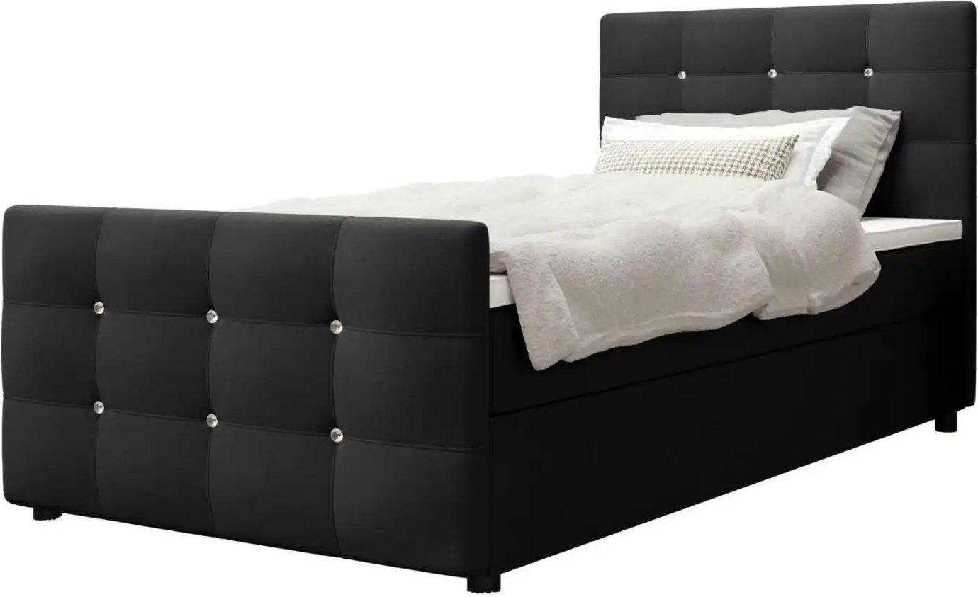 Boxbett mit Stauraum Matratze H3 und Topper Kleo ¦ schwarz ¦ Maße (cm): B: 120 H: 105 Betten > Komfortbetten - Höffner