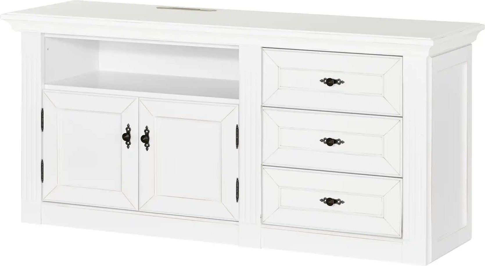 maison bleue TV-Element Petit Chalet ¦ weiß ¦ Maße (cm): B: 141 H: 67 T: 44.0 Kommoden & Sideboards > TV Lowboards - Hö...