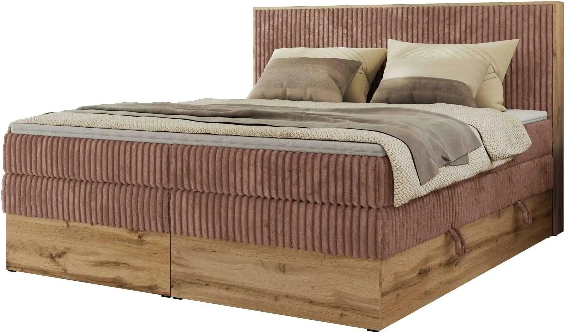 Boxspringbett mit Bettkasten Wood Classic King ¦ rosa/pink ¦ Maße (cm): B: 204 H: 120 Betten > Boxspringbetten - Höffner