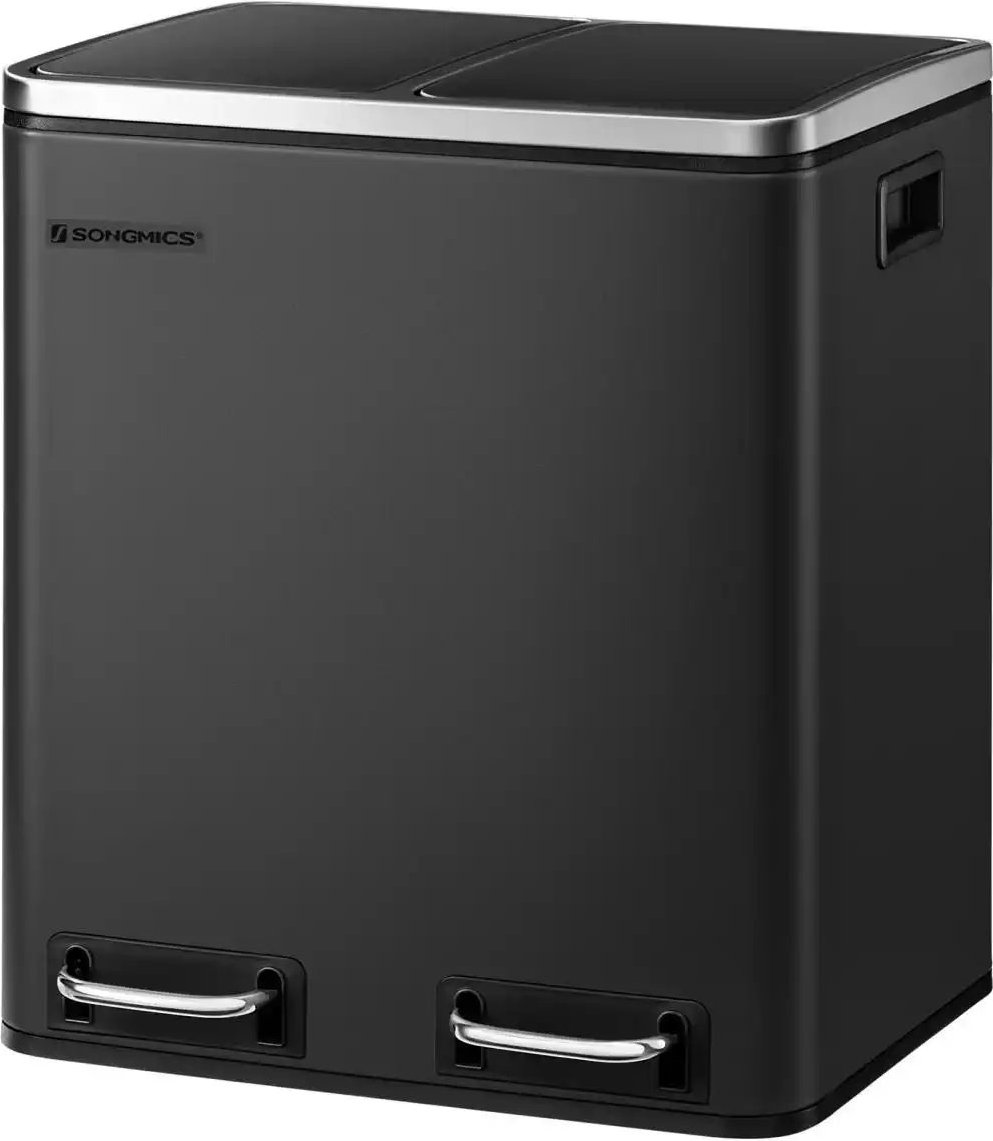 Mülleimer ¦ schwarz ¦ Metall,Kunststoff ¦ Maße (cm): B: 41 H: 47 Küchenzubehör & Helfer > Abfallbehälter - Höffner