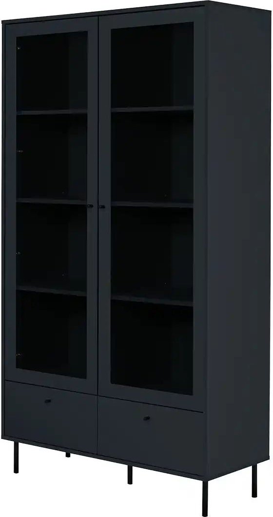 Vitrine Caravino ¦ blau ¦ Maße (cm): B: 100 H: 183 T: 40.0 Schränke > Vitrinen - Höffner