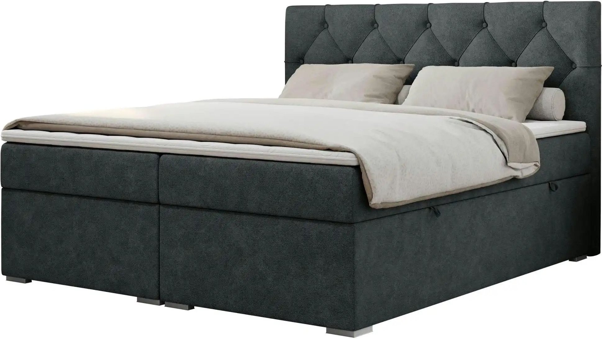 Boxbett mit Bettkasten Alda ¦ grau ¦ Maße (cm): B: 180 H: 118 Betten > Komfortbetten - Höffner