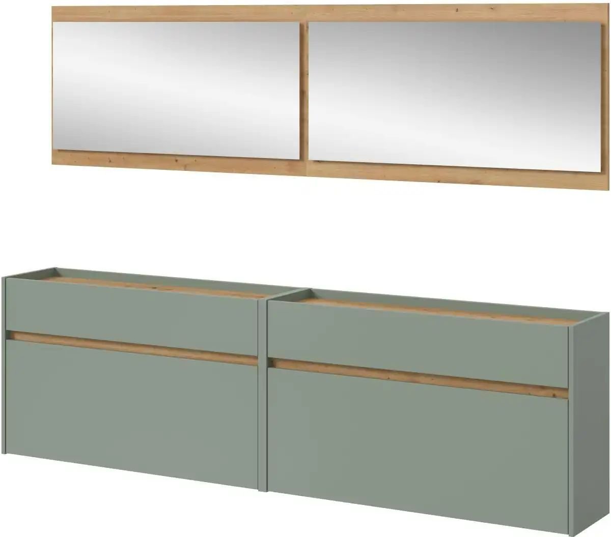 Garderobenkombination ¦ grün ¦ Maße (cm): B: 192 H: 220 Garderoben & Kleiderstangen > Garderobensysteme - Höffner