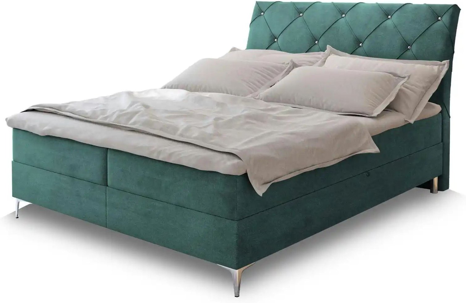 MASSENO Boxbett mit Bettkasten Macon ¦ blau ¦ Maße (cm): B: 140 H: 118 Betten > Polsterbetten - Höffner