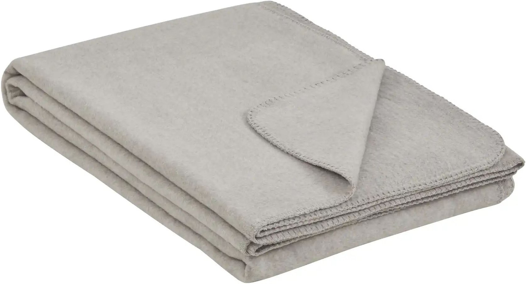 como Wohndecke Sophia Overlock ¦ silber ¦ Baumwollmischgewebe ¦ Maße (cm): B: 150 Dekokissen & Decken > Kuscheldecken &...