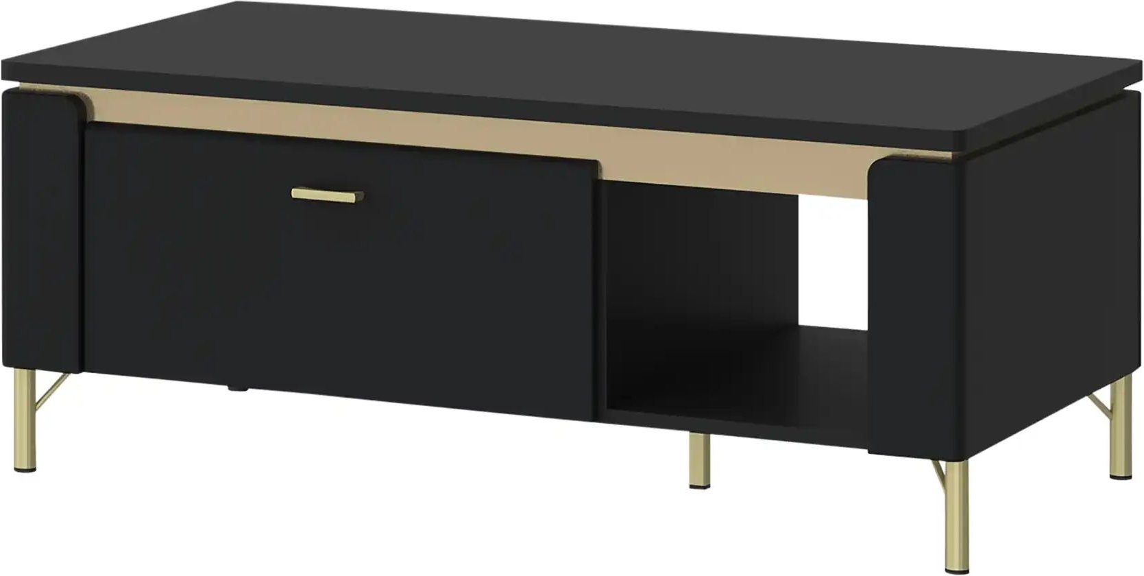 Couchtisch Losini ¦ schwarz ¦ Maße (cm): B: 110,4 H: 46 T: 65.0 Tische > Couchtische > Couchtische rechteckig - Höffner