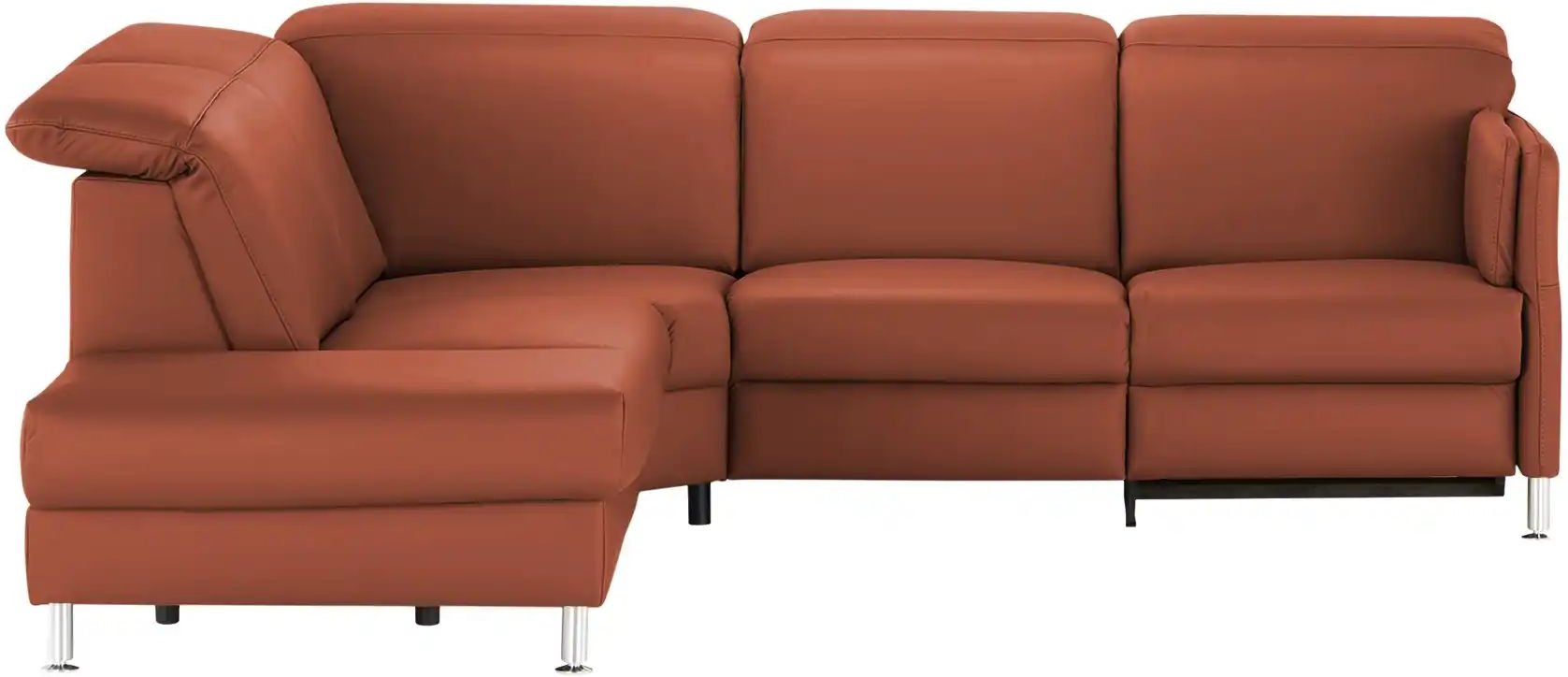 meinSofa Leder-Ecksofa Leon ¦ rot ¦ Maße (cm): B: 259 H: 83 T: 236.0 Polstermöbel > Sofas > 3-Sitzer - Höffner