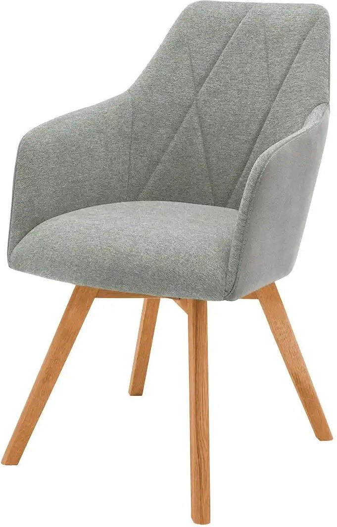 Dine + Mine Armlehnstuhl mit Diamant-Steppung Xalapa ¦ grau ¦ Maße (cm): B: 57 H: 85 T: 65.0 Stühle > Esszimmerstühle > ...