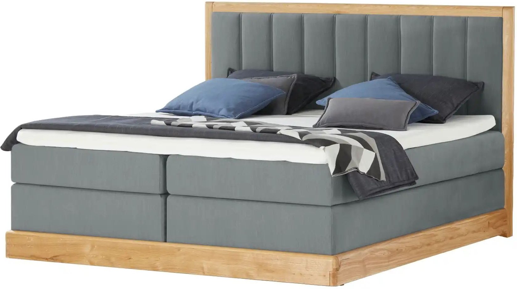 Switch Refresh Massivholz-Boxspringbett Alma ¦ grau ¦ Maße (cm): B: 172 H: 126 Betten > Boxspringbetten - Höffner