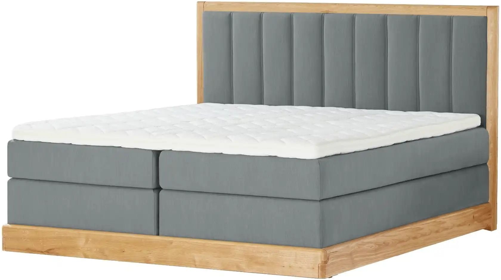 Thumbnail - Switch Refresh Massivholz-Boxspringbett Alma ¦ grau ¦ Maße (cm): B: 192 H: 126 Betten > Boxspringbetten - Höffner