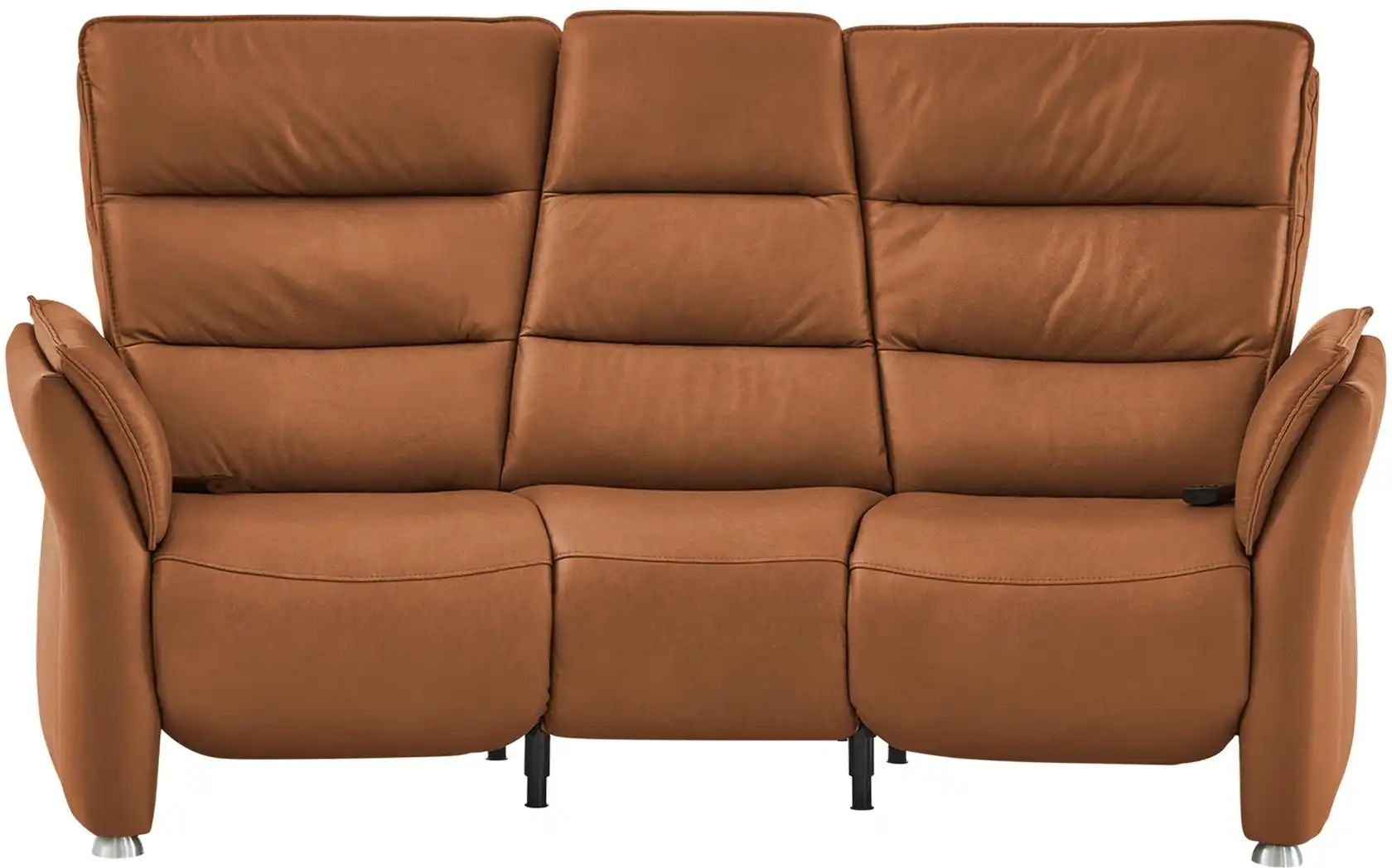 Hukla Trapezsofa Echtleder Corina ¦ braun ¦ Maße (cm): B: 202 H: 112 T: 120.0 Polstermöbel > Sofas > 3-Sitzer - Höffner