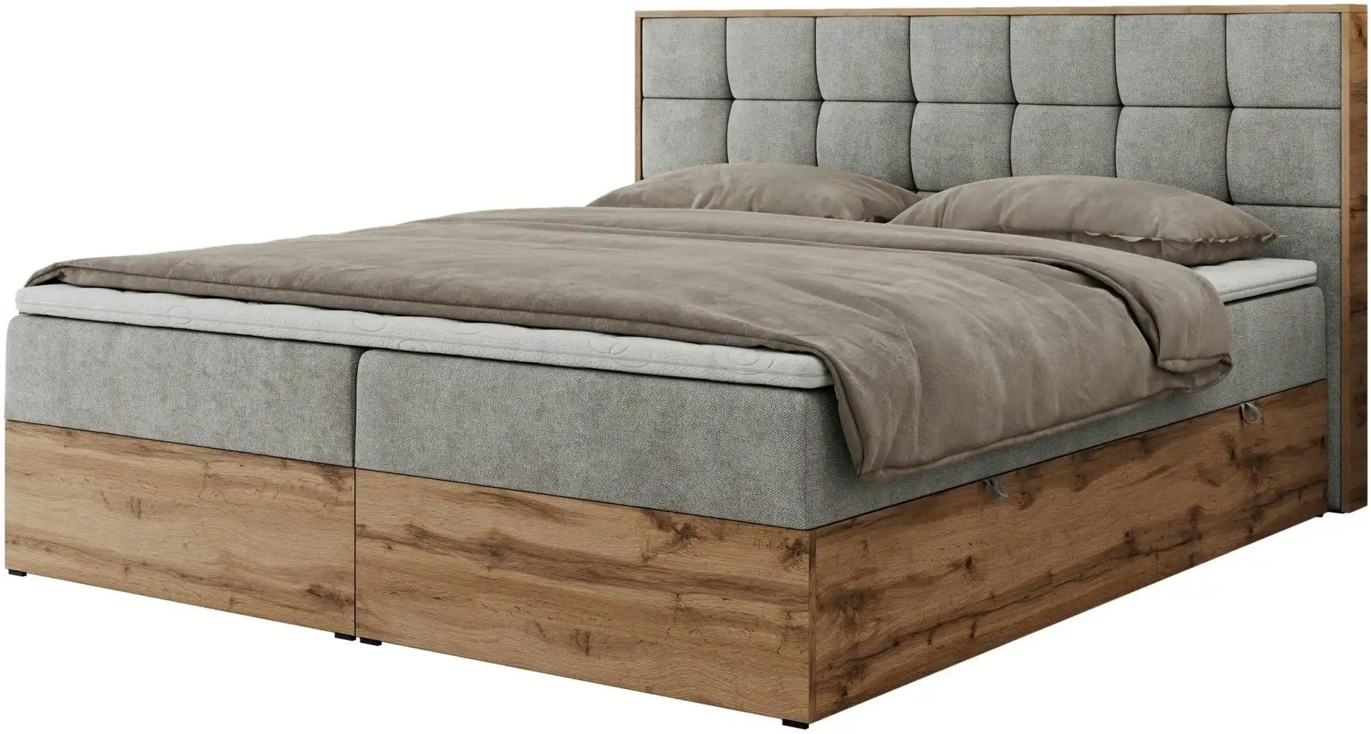 Boxbett mit Bettkasten Albero 1 ¦ grau ¦ Maße (cm): B: 188 H: 104 Betten > Komfortbetten - Höffner