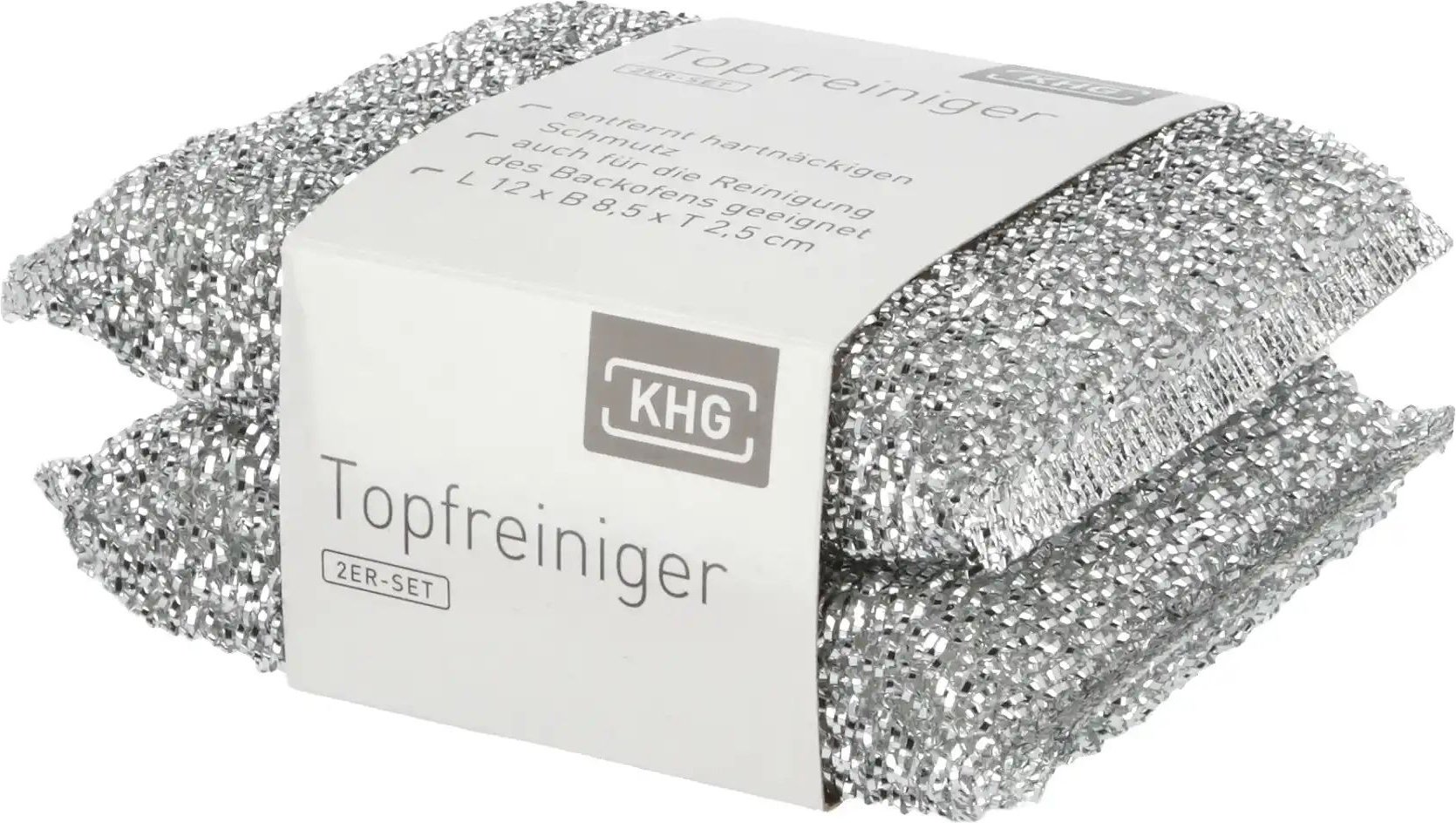 Thumbnail - KHG Topfreiniger 2er-Set ¦ silber ¦ Kunststoff ¦ Maße (cm): B: 8,5 H: 2,5 Küchenzubehör & Helfer > Reinigungszubehör -...