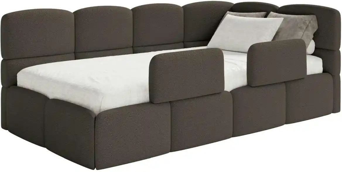 Selsey Polsterliege mit Rausfallschutz Cloudy ¦ braun ¦ Maße (cm): B: 220 H: 88 Kindermöbel > Kinderbetten - Höffner