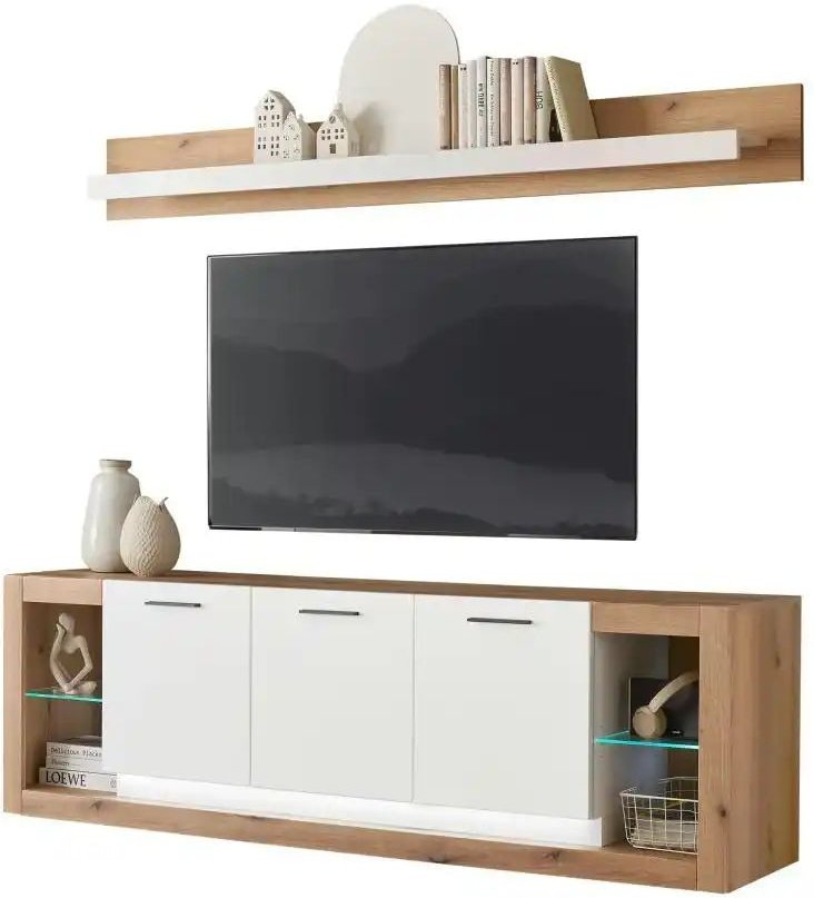 Wohnwand Busso ¦ braun ¦ Maße (cm): B: 198 H: 170 T: 43.0 Kommoden & Sideboards > Wohnwände - Höffner