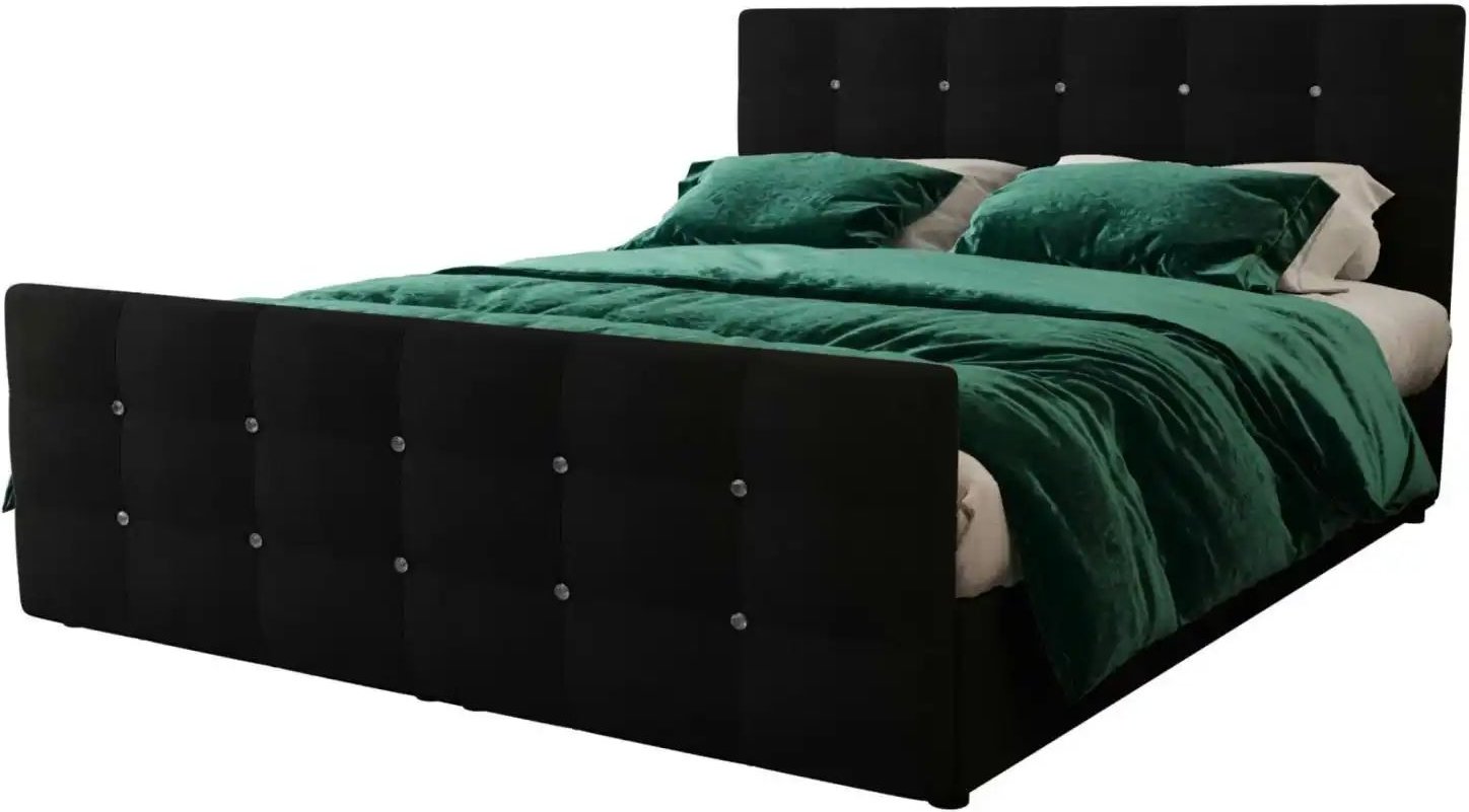 Boxbett mit Stauraum und Topper Kleo ¦ schwarz ¦ Maße (cm): B: 160 H: 105 Betten > Komfortbetten - Höffner