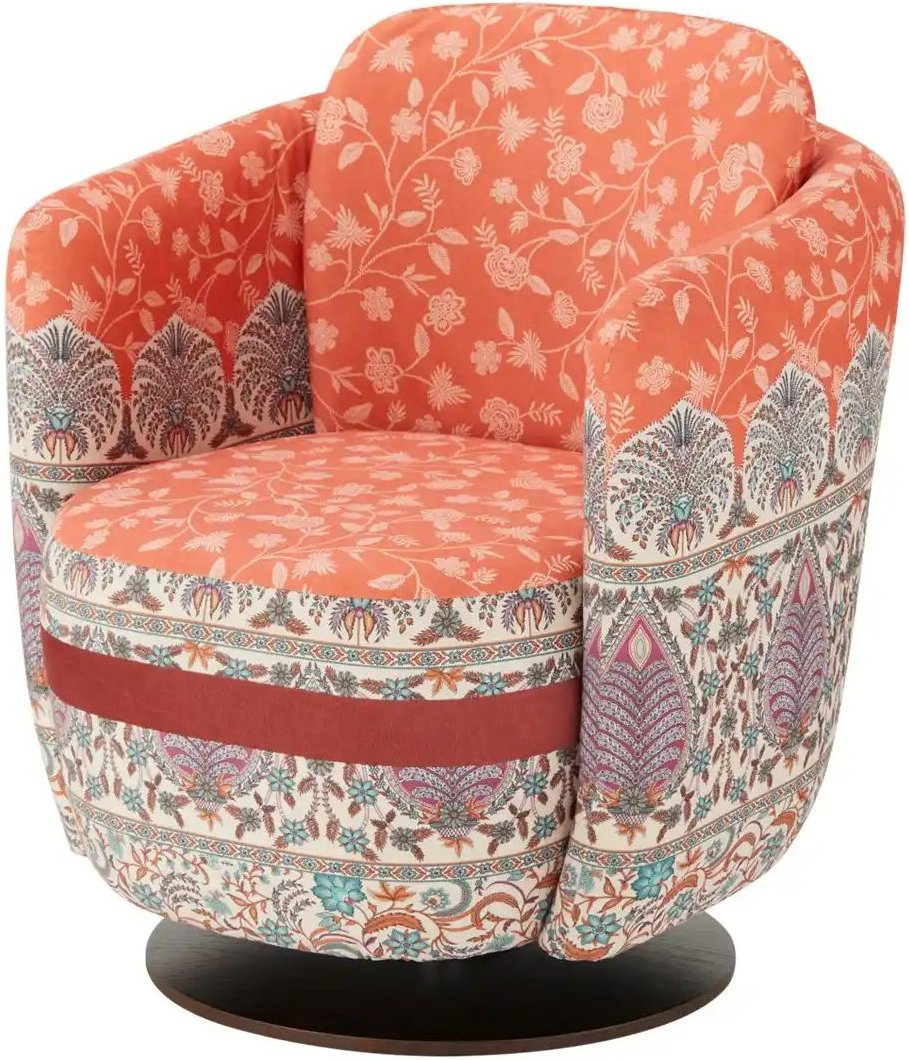 bassetti by SCHRÖNO Drehsessel aus Velours Murano ¦ rot ¦ Maße (cm): B: 74 H: 85 T: 77.0 Polstermöbel > Sessel > Fernseh...