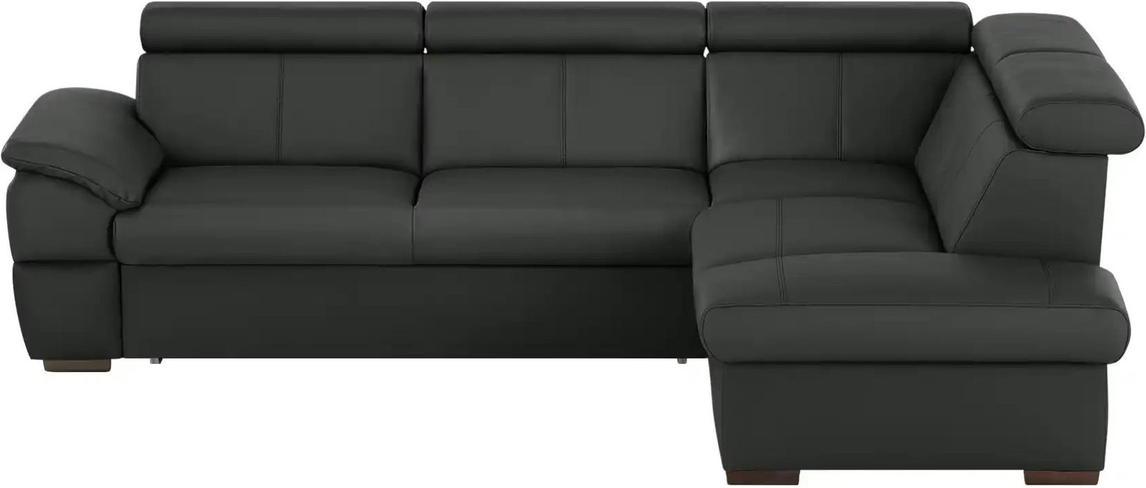 Thumbnail - uno Ecksofa aus Echtleder Town ¦ schwarz ¦ Maße (cm): B: 264 H: 76 T: 210.0 Polstermöbel > Sofas > Ecksofas - Höffner