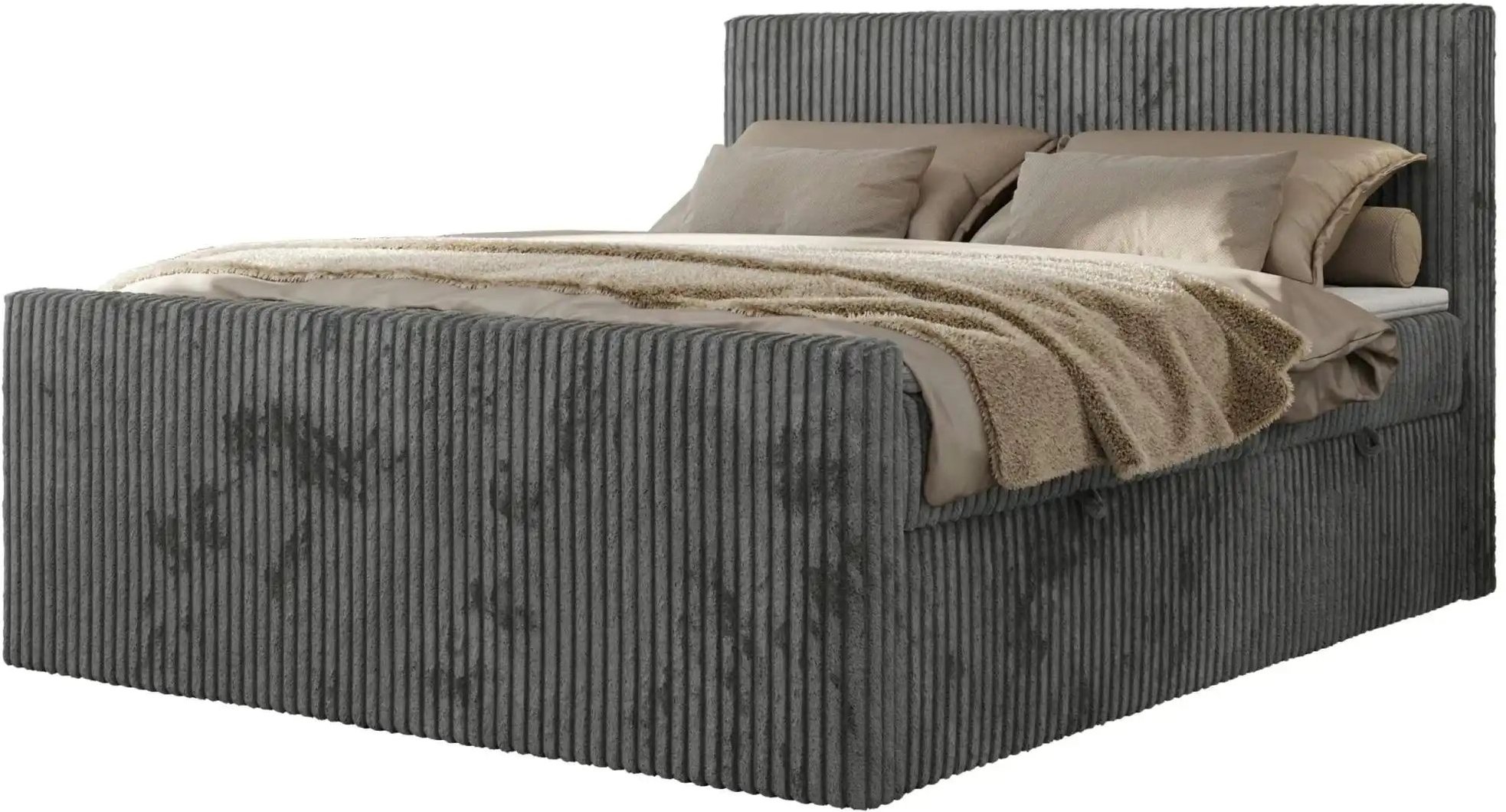 Thumbnail - Boxbett mit Bettkasten Tiliano Duo ¦ grau ¦ Maße (cm): B: 144 H: 119 Betten > Komfortbetten - Höffner