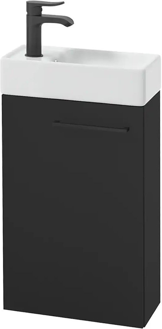 Waschtischkombination Mechower See ¦ schwarz ¦ Maße (cm): B: 40 H: 68 T: 22.0 Schränke > Badschränke > Komplett-Badkomb...