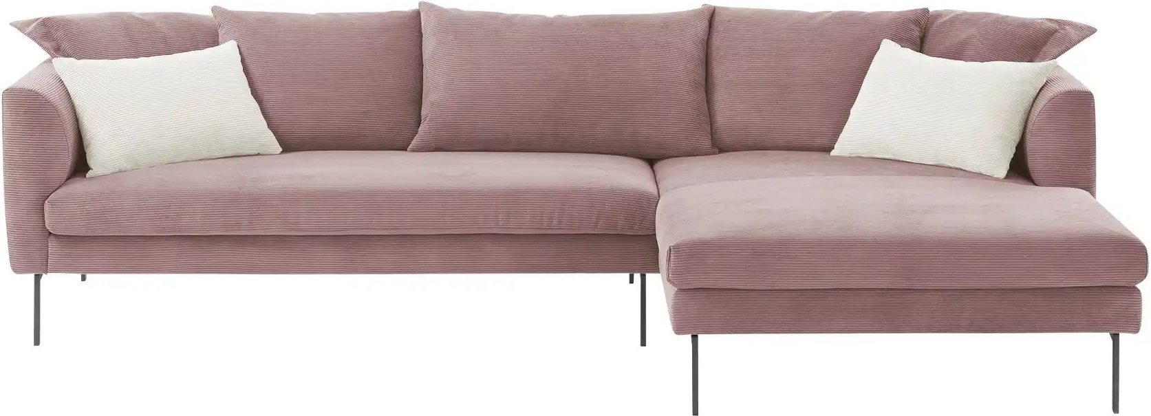 Gray & Jones Ecksofa aus Cord ¦ rosa/pink ¦ Maße (cm): B: 284 T: 178.0 Polstermöbel > Sofas > 3-Sitzer - Höffner