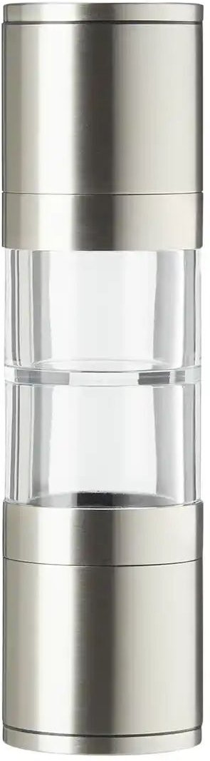 KHG Salz- und Pfeffermühle KHG ¦ silber ¦ Edelstahl,Glas ¦ Maße (cm): H: 19 Ø: 5.2 Küchenzubehör & Helfer > Küchenhelf...
