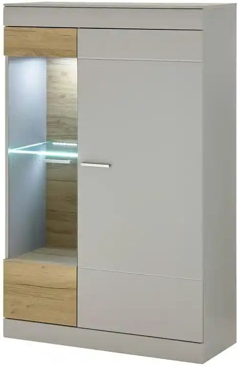 Vitrine Siero ¦ grau ¦ Maße (cm): B: 90 H: 139 T: 35.0 Schränke > Vitrinen - Höffner