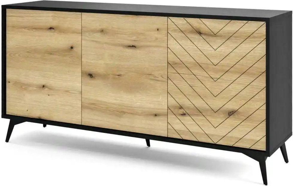 Sideboard Diamond ¦ schwarz ¦ Maße (cm): B: 154 H: 77 Kommoden & Sideboards > Sideboards - Höffner
