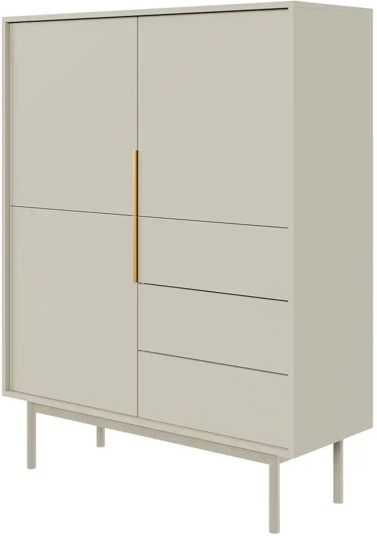 Highboard Vinchio ¦ beige ¦ Maße (cm): B: 104 H: 139,5 T: 39.0 Kommoden & Sideboards > Highboards - Höffner