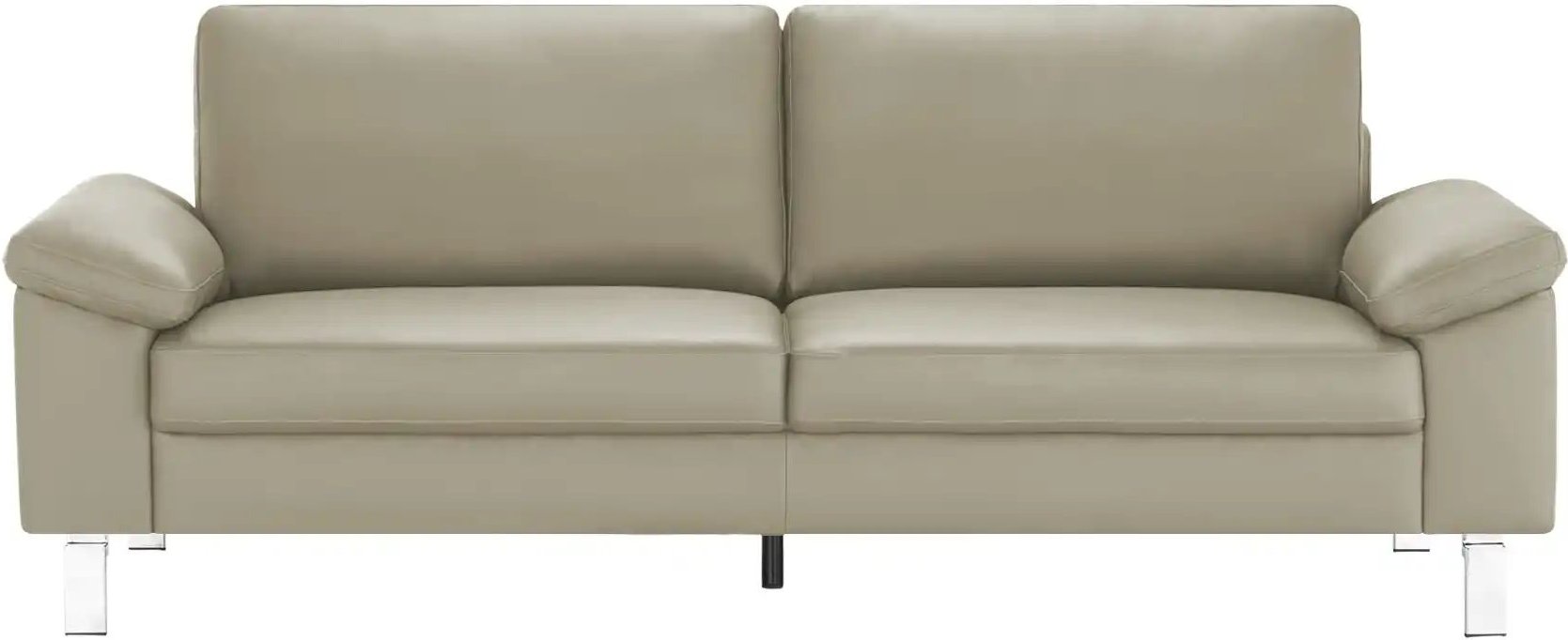 Einzelsofa aus Echtleder Bena ¦ grau ¦ Maße (cm): B: 228 H: 86 T: 97.0 Polstermöbel > Sofas > 3-Sitzer - Höffner