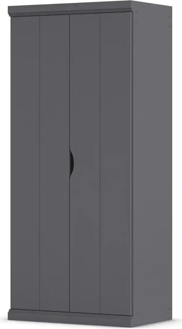 Kleiderschrank Frieda ¦ grau ¦ Maße (cm): B: 91 H: 203 Schränke > Kleiderschränke > Drehtürenschränke - Höffner