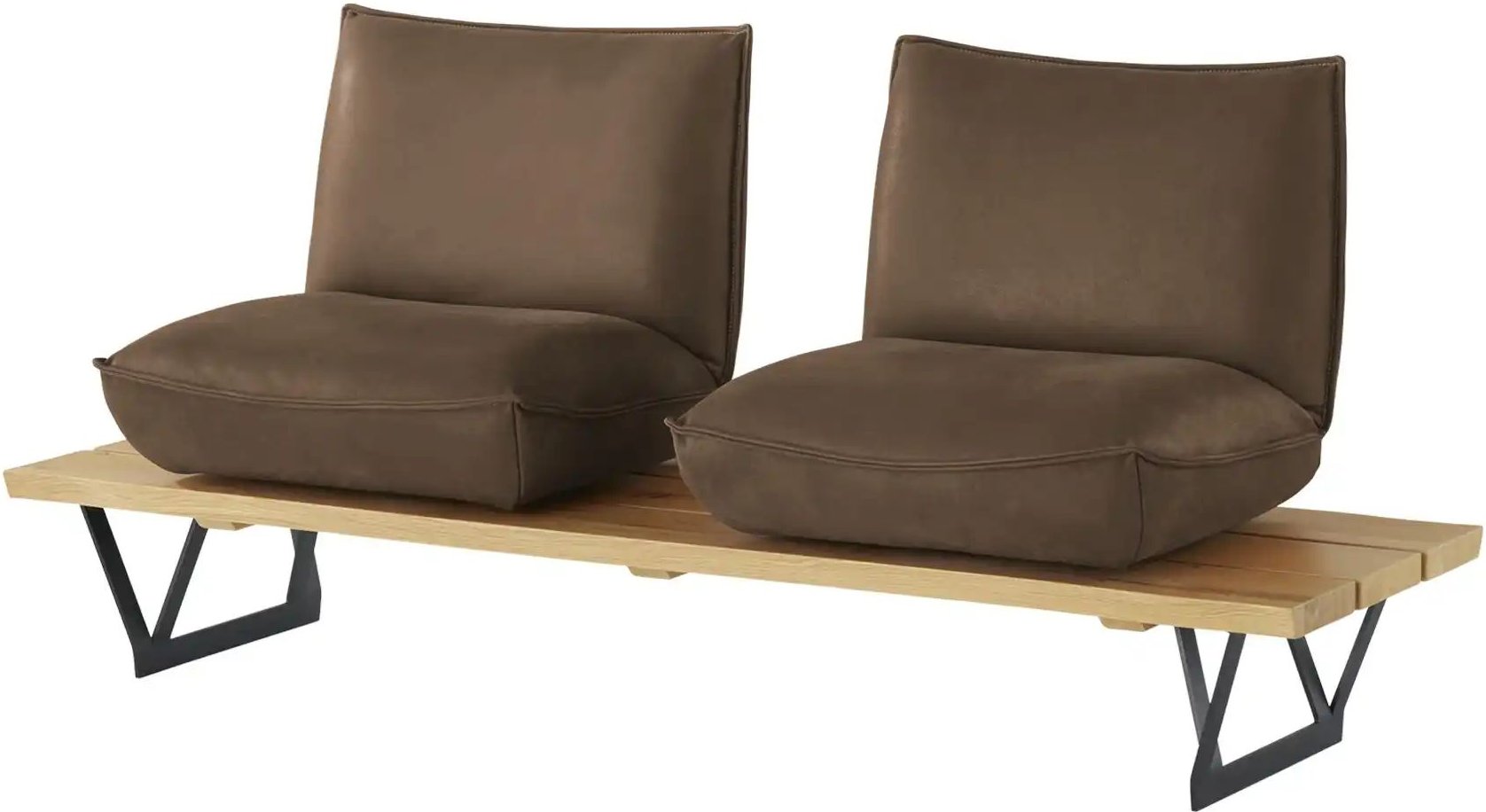 KOINOR Kufenbank Leder Schwof ¦ braun ¦ Maße (cm): B: 190 H: 88 T: 70.0 Bänke > Einzelbänke - Höffner