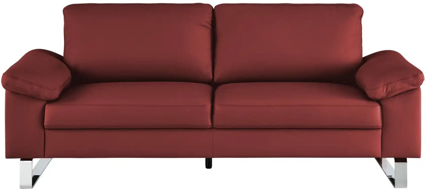 Max Schelling Ledersofa mit Kufengestell Maximum ¦ rot ¦ Maße (cm): B: 204 H: 86 T: 97.0 Polstermöbel > Sofas > 2-Sitzer...