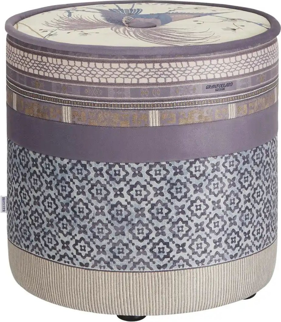 bassetti by SCHRÖNO Pouf Tinetto ¦ lila/violett ¦ Maße (cm): H: 44 Ø: 43 Polstermöbel > Hocker > Sitzpouf - Höffner