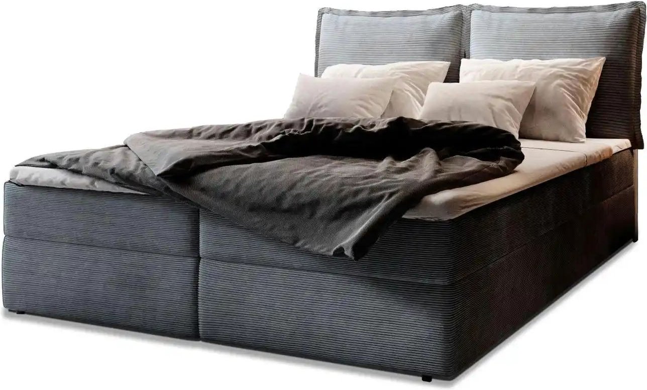 MASSENO Boxbett mit Bettkasten Lente ¦ grau ¦ Maße (cm): B: 140 H: 98 Betten > Polsterbetten - Höffner