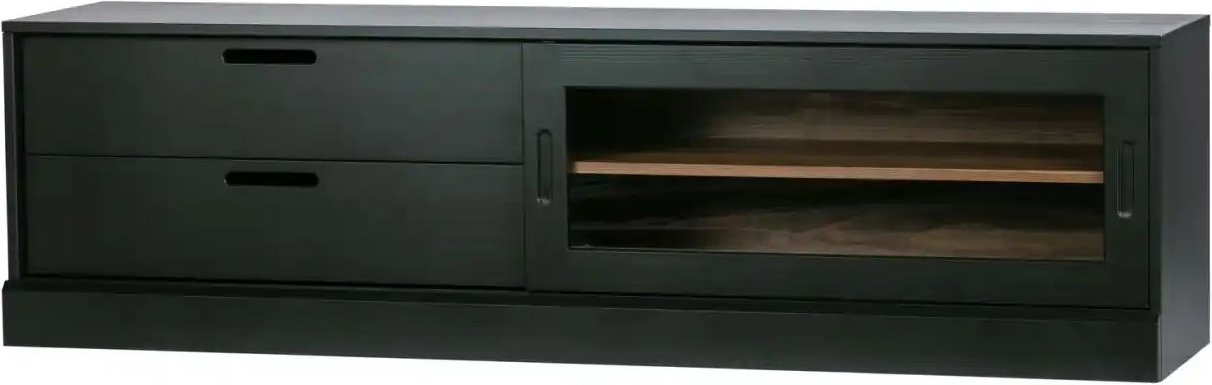 WOOOD TV-Möbel ¦ schwarz ¦ Maße (cm): B: 180 H: 50 Kommoden & Sideboards > Lowboards - Höffner