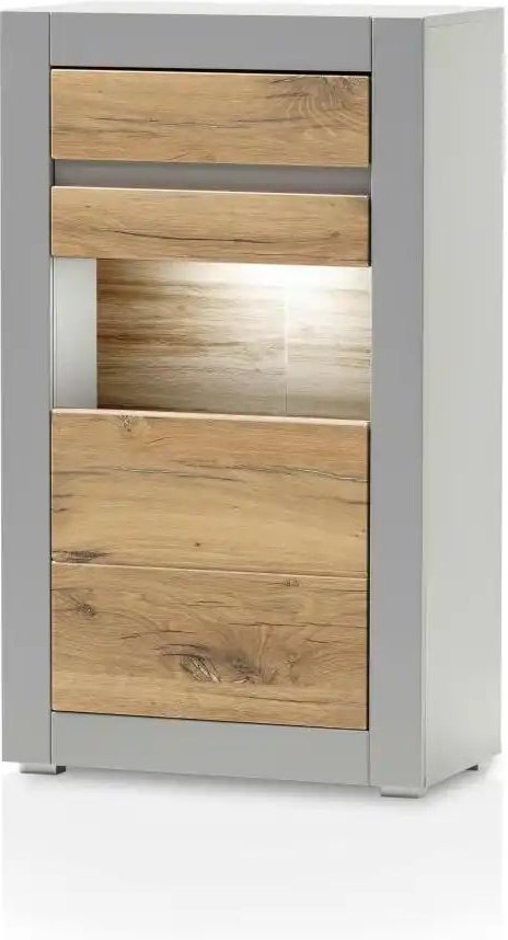 Vitrine Cabanes ¦ grau ¦ Maße (cm): B: 65,6 H: 112,3 T: 35.0 Schränke > Vitrinen - Höffner