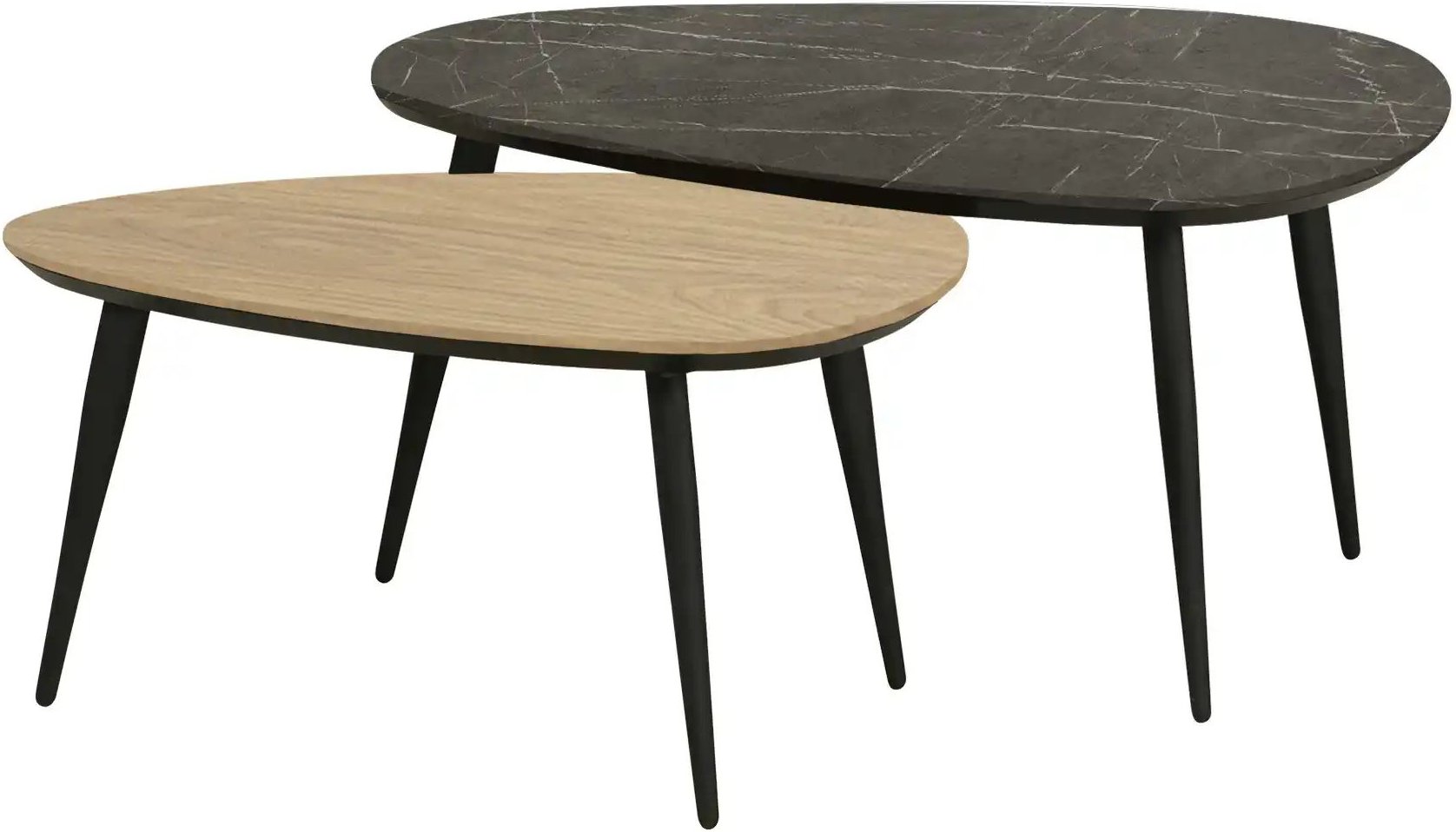 uno Couchtisch 2er Set Dortmund ¦ holzfarben ¦ Maße (cm): B: 60 H: 45 Tische > Couchtische > Couchtische andere Formen ...