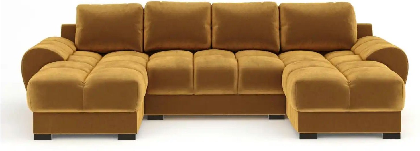 Wohnlandschaft  Peebles ¦ gold ¦ Maße (cm): B: 330 H: 90 Polstermöbel > Sofas > Wohnlandschaften - Höffner